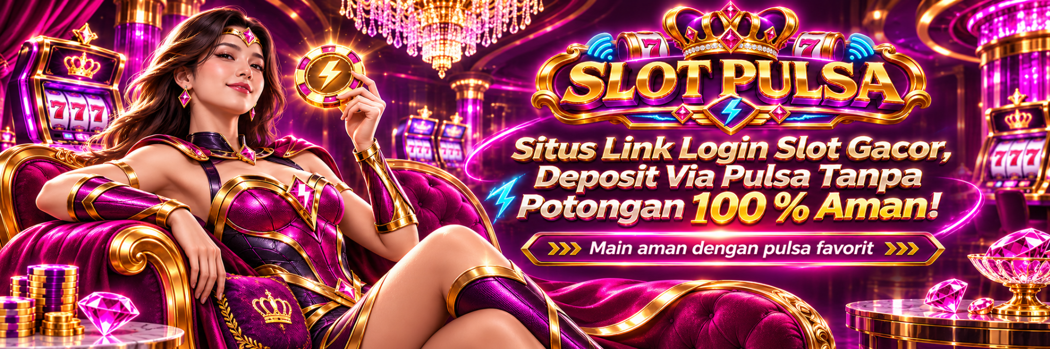 SLOT PULSA — panduan login dan deposit via pulsa, banner 1