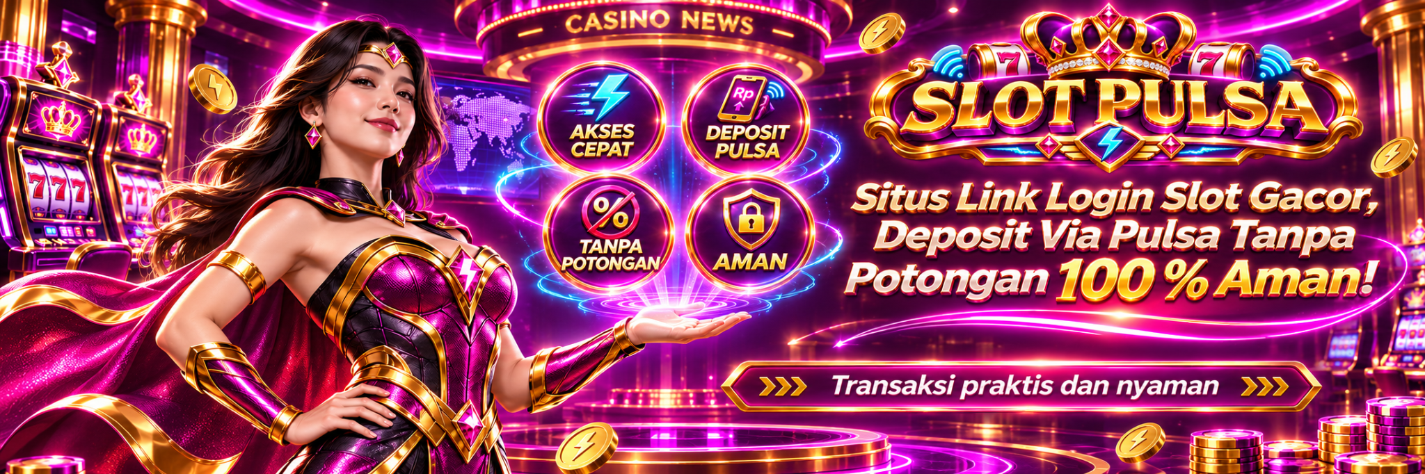 SLOT PULSA — panduan login dan deposit via pulsa, banner 3