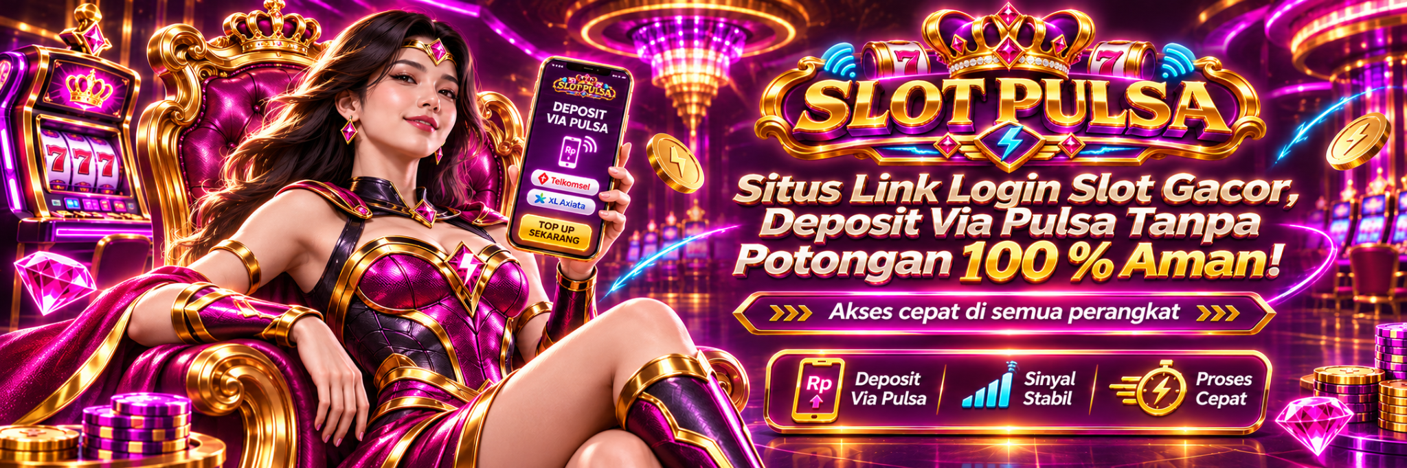 SLOT PULSA — panduan login dan deposit via pulsa, banner 4