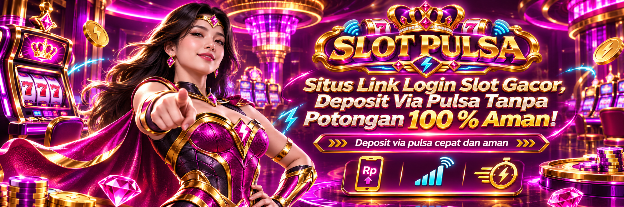 SLOT PULSA — panduan login dan deposit via pulsa, banner 5